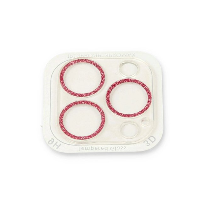İphone 13 Pro Shine Kamera Lens Koruma Cam - Pembe