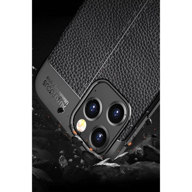 İphone 12 Pro Max Kılıf Auto Focus Kapak - Siyah