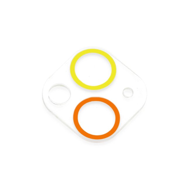 İphone 13 Renkli Kamera Lens Koruma Cam - Sarı-turuncu