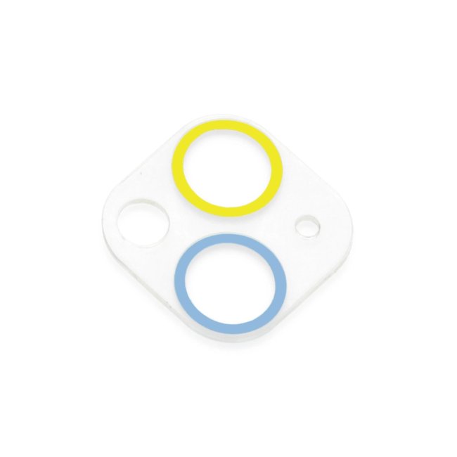 İphone 13 Mini Renkli Kamera Lens Koruma Cam - Sarı-mavi