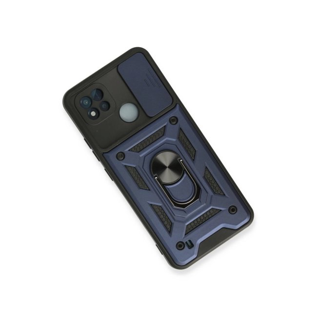 Realme C11 2021 Kılıf Pars Lens Yüzüklü Silikon - Lacivert