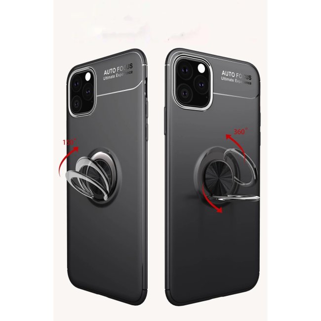 İphone 11 Pro Kılıf Range Yüzüklü Silikon - Kırmızı