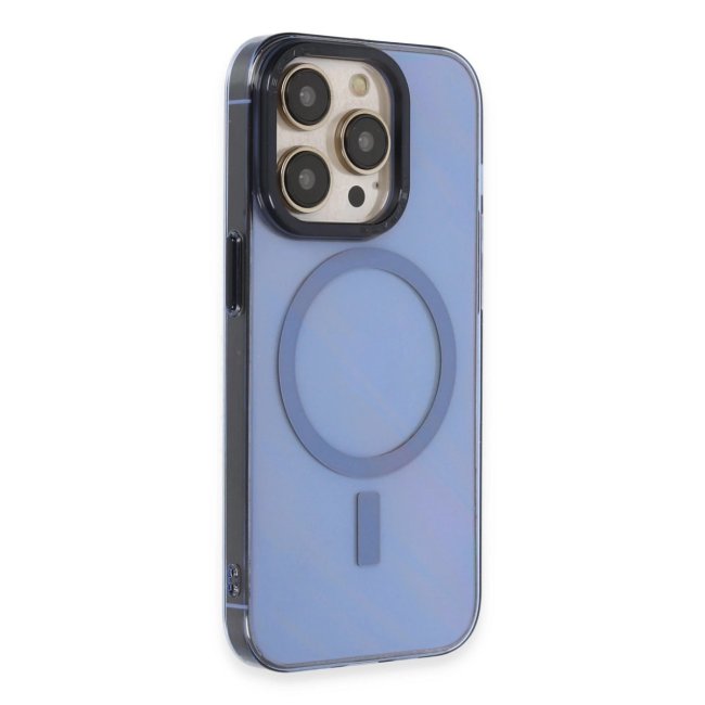 İphone 14 Pro Kılıf Anka Pc Magneticsafe Sert Metal Kapak - Sierra Blue