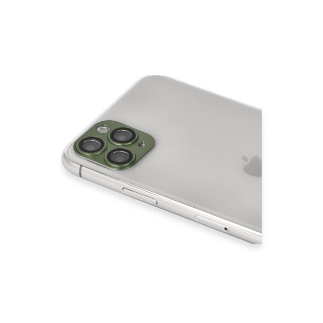 İphone 11 Pro Max Pers Alüminyum Kamera Lens - Yeşil