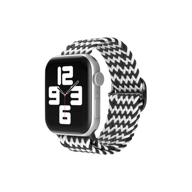 Apple Watch 38mm Kordon - Zigzag Siyah-beyaz
