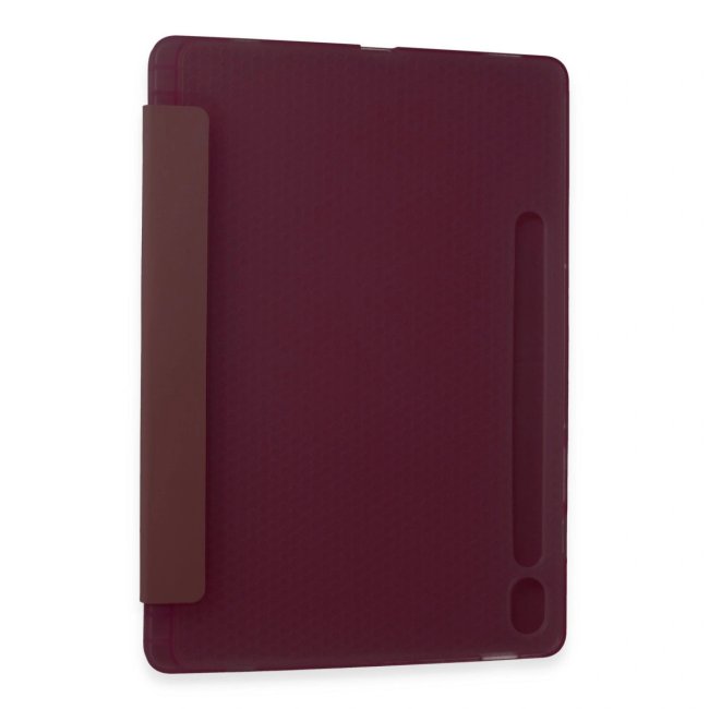 Samsung Galaxy Tab A9 Kılıf Kalemlikli Mars Tablet Kılıfı - Mürdüm