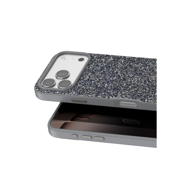 Onegif Apple İphone 17 Pro Bright Simli Kapak - Gümüş