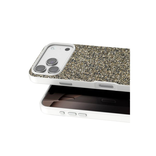 Onegif Apple İphone 17 Pro Bright Simli Kapak - Çöl Titanyum