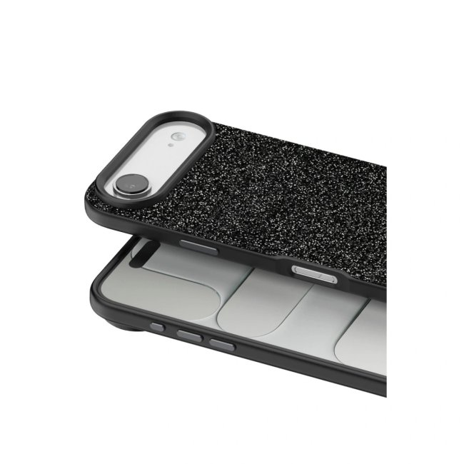 Onegif Apple İphone 17 Air Bright Simli Kapak - Siyah