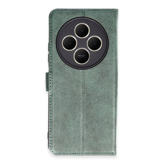 Xiaomi Redmi 14c Kılıf Trend S Plus Kapaklı Kılıf - Yeşil