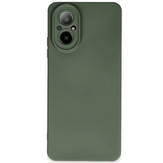 Realme 12 Lite Kılıf Nano İçi Kadife Silikon - Koyu Yeşil