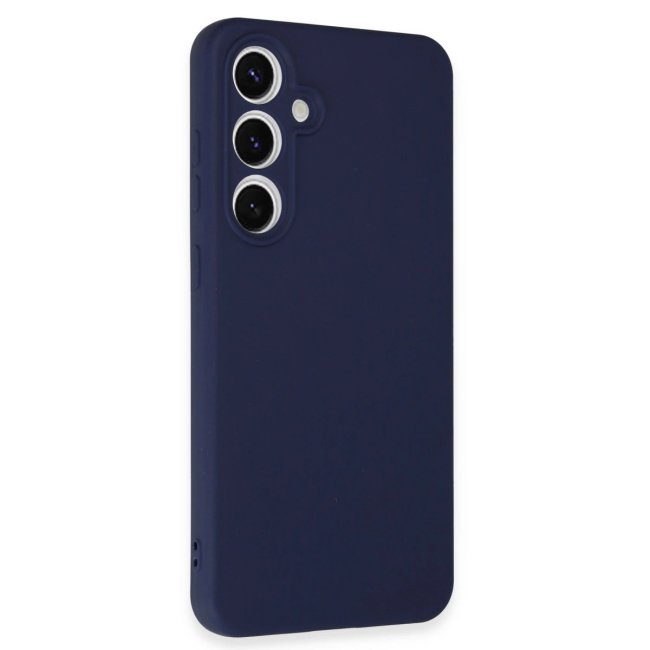 Samsung Galaxy S24 Fe Kılıf Nano İçi Kadife Silikon - Lacivert