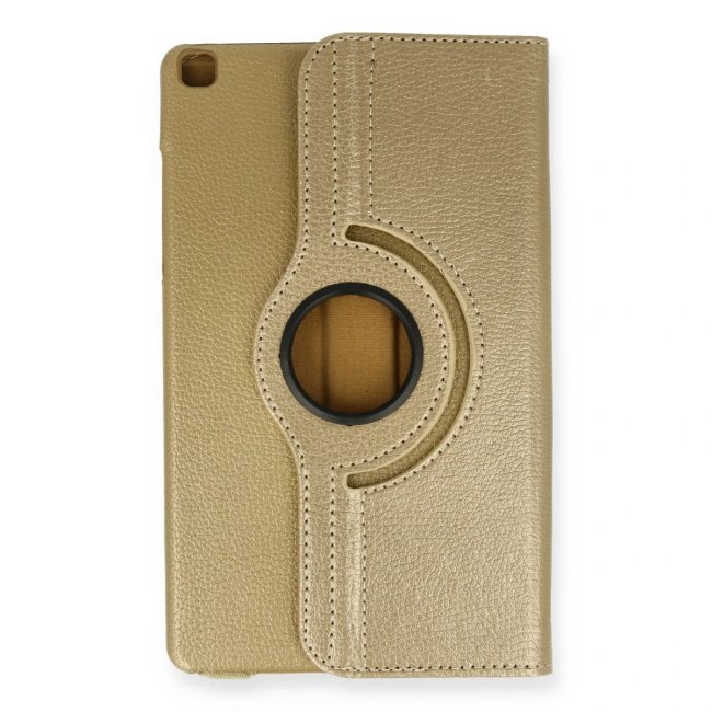 Samsung Galaxy Tab A9 Kılıf 360 Tablet Deri Kılıf - Gold