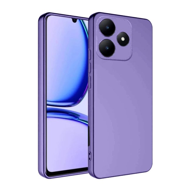 Realme C61 Kılıf First Silikon - Lila