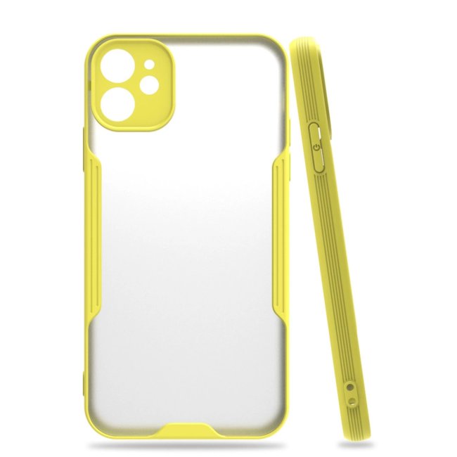 İphone 11 Kılıf Platin Silikon - Sarı