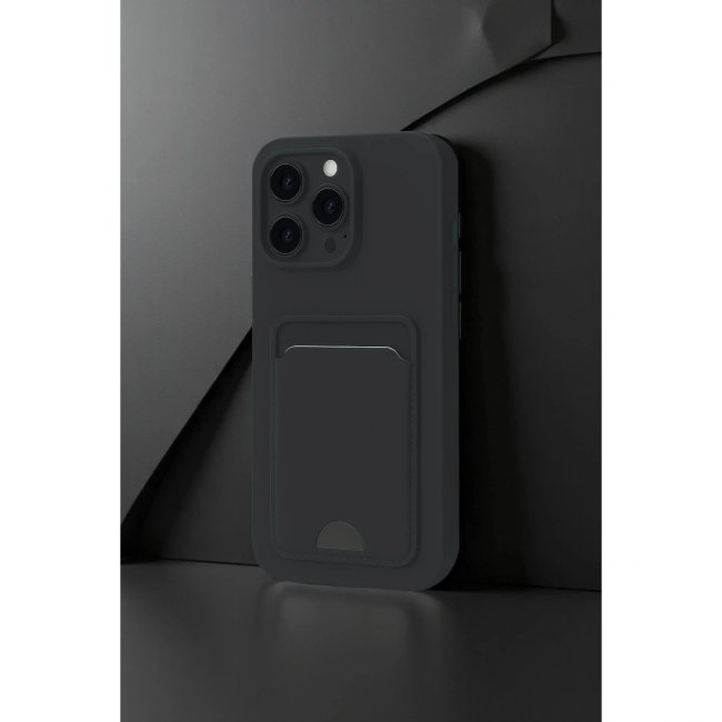 İphone 16 Pro Kılıf Kelvin Kartvizitli Silikon - Lila