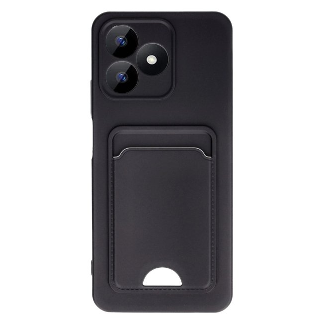 Realme Note 50 4g Kılıf Kelvin Kartvizitli Silikon - Siyah